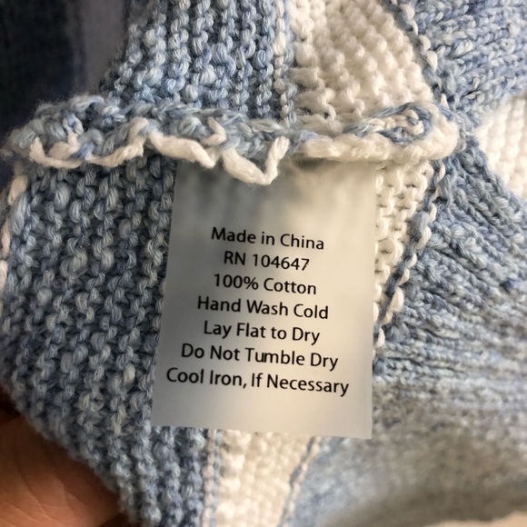 KINROSS Stripe Boatneck Sweater 100% Cotton - Picture 5 of 6